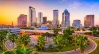 Busy day for traffic in Downtown Tampa on Saturday