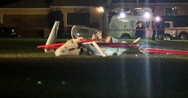 California woman hit by small plane during crash landing on soccer field