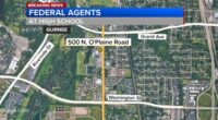 Chase involving Border Patrol results in crashes, ends in arrests at Warren Township High School's O'Plaine Campus: Gurnee police
