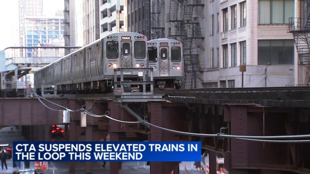 Chicago CTA riders brace for weekend work halting of trains on elevated Loop tracks on Brown, Green, Orange and Pink lines