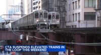 Chicago CTA riders brace for weekend work halting of trains on elevated Loop tracks on Brown, Green, Orange and Pink lines