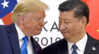 President Donald Trump, left, meets with Chinese President Xi Jinping  on the sidelines of the G-20 summit in Osaka, Japan.