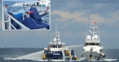 Chinese coast guard rams, damages Philippine vessel off island in South China Sea