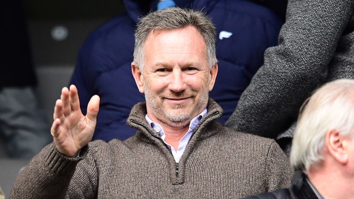 Christian Horner joins wife Geri to cheer on Watford