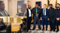 Cubana Chief Priest hails Davido as he meets president of France