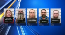 Tifany Adams, Tad Culllum, Cora Twombly, Cole Twombly, and Paul Grice (Courtesy: Texas County Sheriff's Office)