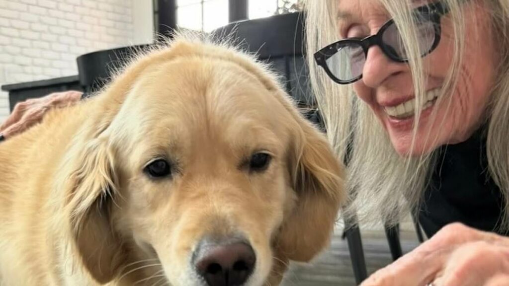 Diane Keaton cuddles up to her dog in last photo before her death