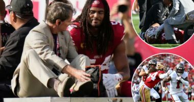 Fred Warner carted off with gruesome ankle injury in gutting 49ers scene