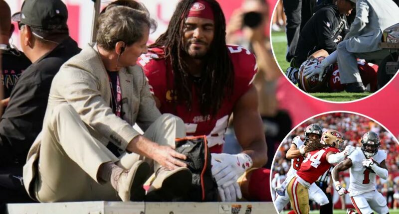 Fred Warner carted off with gruesome ankle injury in gutting 49ers scene