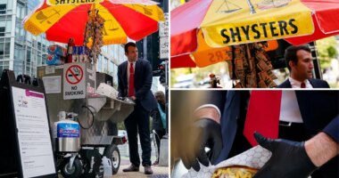 Furloughed IRS lawyer achieves childhood dream of operating hotdog cart