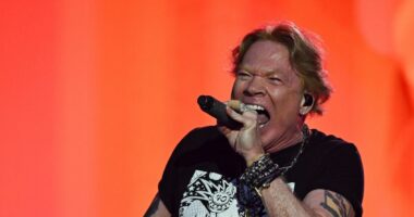 Guns N’ Roses frontman Axl Rose loses it in on-stage meltdown as he kicks drum kit