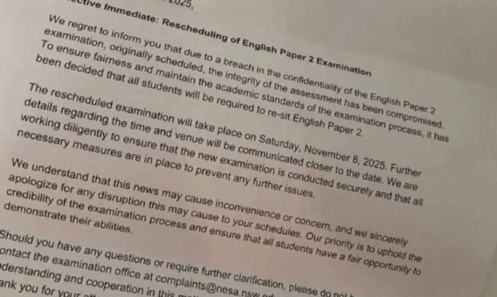 HSC hoax letter