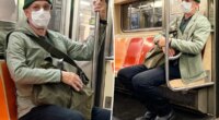 Hollywood superstar goes completely incognito as he rides NYC subway