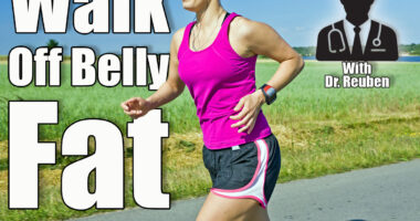 Woman running on country road, meadow and summer landscape. How Much Walking Do You Need to Shrink Belly Pooch After 50? Cover