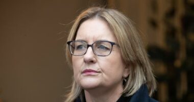 Premier Jacinta Allan making an announcement regarding housing developments in wealthier suburbs.
