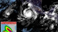 Hurricane Priscilla strengthens in the Pacific off southwestern Mexico