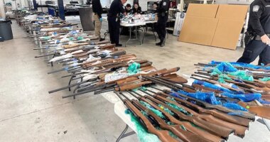 ICE, CBP seize 400 firearms hidden in fake trailer walls southern border crossing