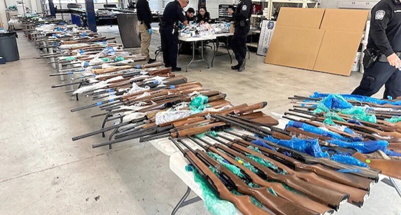 ICE, CBP seize 400 firearms hidden in fake trailer walls southern border crossing