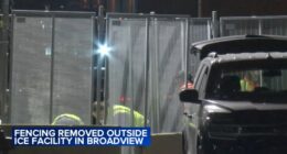 ICE Chicago news: Crews dismantle fence surrounding Broadview ICE facility to meet judge's order