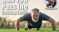 The old sportsman pushing up on the grass. If You Can Do This Many Pushups After 45, Your Upper Body Strength Is Elite. Cover