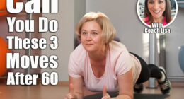 Charming Middle aged woman standing in plank position after a workout. The concept of health and longevity. If You Can Master These 3 Bodyweight Movements After 60, You