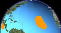 Invest 97L tagged by the National Hurricane Center