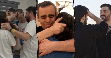 Israeli hostages reunited with families in emotional moments