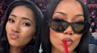 JHENÉ AIKO AND DAUGHTER NAMIKO ENJOY A FUN NIGHT AT LAKERS GAME