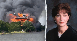 Judge's waterfront mansion burns in possible arson as first responders use kayaks for dramatic rescue
