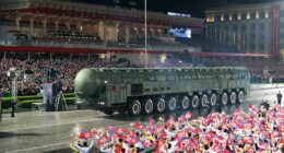 Kim Jong Un shows off 'most powerful' ballistic missile as foreign leaders watch North Korea military parade