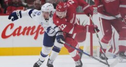 Larkin’s overtime goal lifts Red Wings past Lightning, 2-1