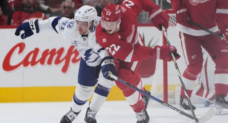 Larkin’s overtime goal lifts Red Wings past Lightning, 2-1