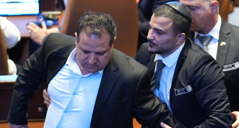 Lawmakers ejected from Knesset after disrupting Trump speech