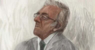 Easey Street murder accused Perry Kouroumblis, depicted in a court sketch at Melbourne Magistrates Court on October 29, 2025.