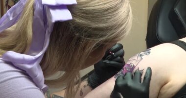 Legally blind tattoo artist shares journey