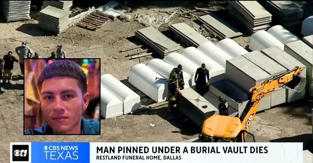Man crushed by burial vault leaves voicemail for wife
