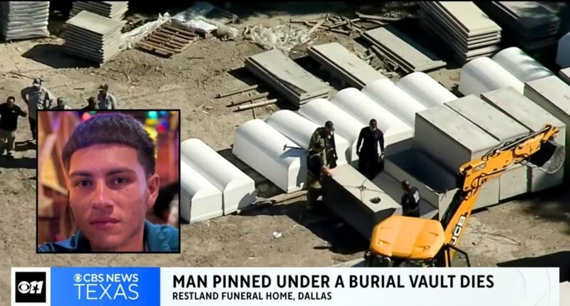 Man crushed by burial vault leaves voicemail for wife