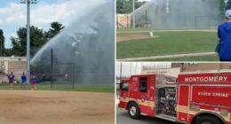 Maryland firefighters charged after flooding baseball field with truck hose during long-running feud