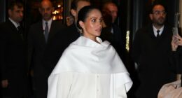 Meghan Markle pictured in Paris for Fashion Week at Balenciaga show