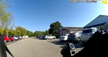Michigan church shooting bodycam video shows police confront gunman