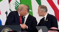 Moment Trump and Carney joke after US president mislabels Canadian PM