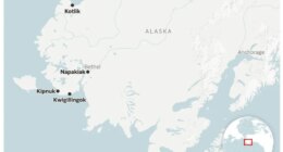 Officials airlift evacuees to safety after the remnants of Typhoon Halong devastate Alaska villages