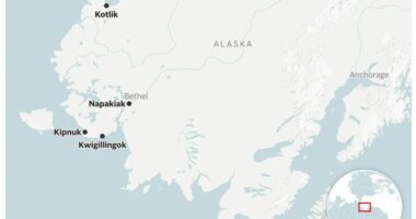 Officials airlift evacuees to safety after the remnants of Typhoon Halong devastate Alaska villages