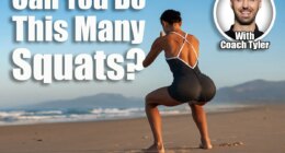 Fit woman in a black sports outfit doing a squat exercise on the. Over 45? If You Can Do This Many Squats Without Stopping, Your Leg Strength Beats 90% of Your Age Group. Cover