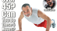 senior man doing push-ups exercise in gym. Over 45? If You Can Master These 5 Basic Exercises, Your Body Is Decades Younger. Cover