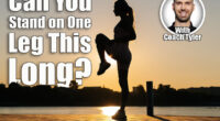 Silhouette of unrecognizable runner female exercising and stretching legs before running or working out on beautiful summer sunset or morning. Sportswoman exercising in sunlight of summer morning. Over 45? If You Can Stand on One Leg This Long, Your Balance Is Stronger Than Most. Cover