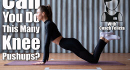 Fit woman doing push ups from knees. Over 50? If You Can Do This Many Knee Pushups, Your Upper Body Is Stronger Than Most. Cover