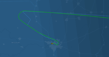 A flight tracking map of the plane carrying Anthony Albanese home from the United States, October 22, 2025.