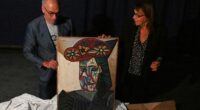 A rediscovered Picasso painting "Bust of a Woman in a Flowery Hat"