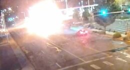 Police pull victim from burning vehicle after race leads to crash